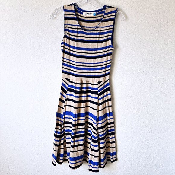 Sparrow Anthropologie Wool Blend Scoop Neck Sleeveless Fit & Flare Sweater Dress - Picture 1 of 6